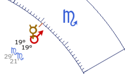 Miren esta belleza de ahora en el cielo.
El planeta de la comunicación y el de la guerra se juntan en el signo del Escorpión. 
Muy picante e intenso todo.  🔥
Ojo como usan las palabras.