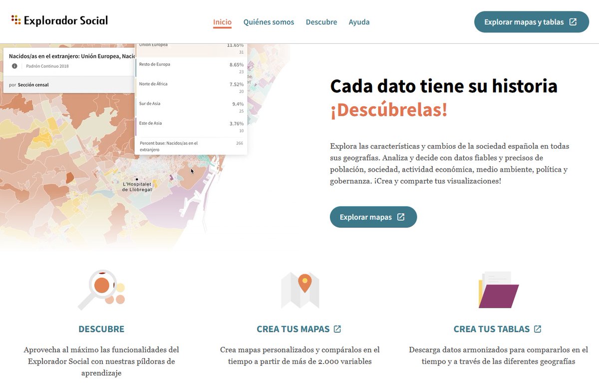 Avui és el #DiaMundialEstadística i us presentem les dades sociodemogràfiques que podeu trobar a la nostra web. Explora-les!!!

🔗exploradorsocial.es

🔗iepm-project.org

🔗 ced.cat/infraestructur…