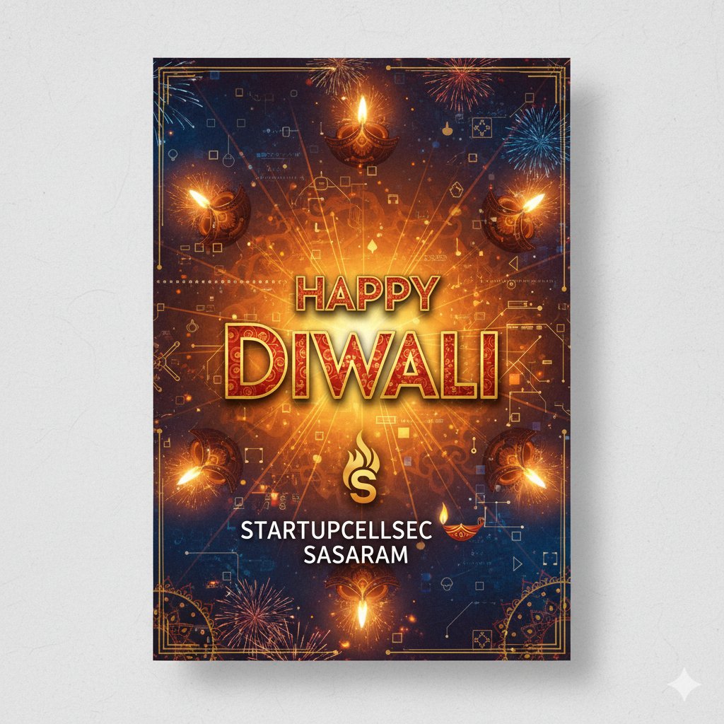 startupcellsec's tweet image. ✨ Lighting up ideas this Diwali 💡 #StartupSpirit

Wishing you a bright and innovative Diwali! 🌟

Let your dreams shine brighter than the diyas 🪔

Spark innovation, spread light. 💫 #HappyDiwali

This Diwali, let’s ignite new beginnings 🔥 #StartupVibes