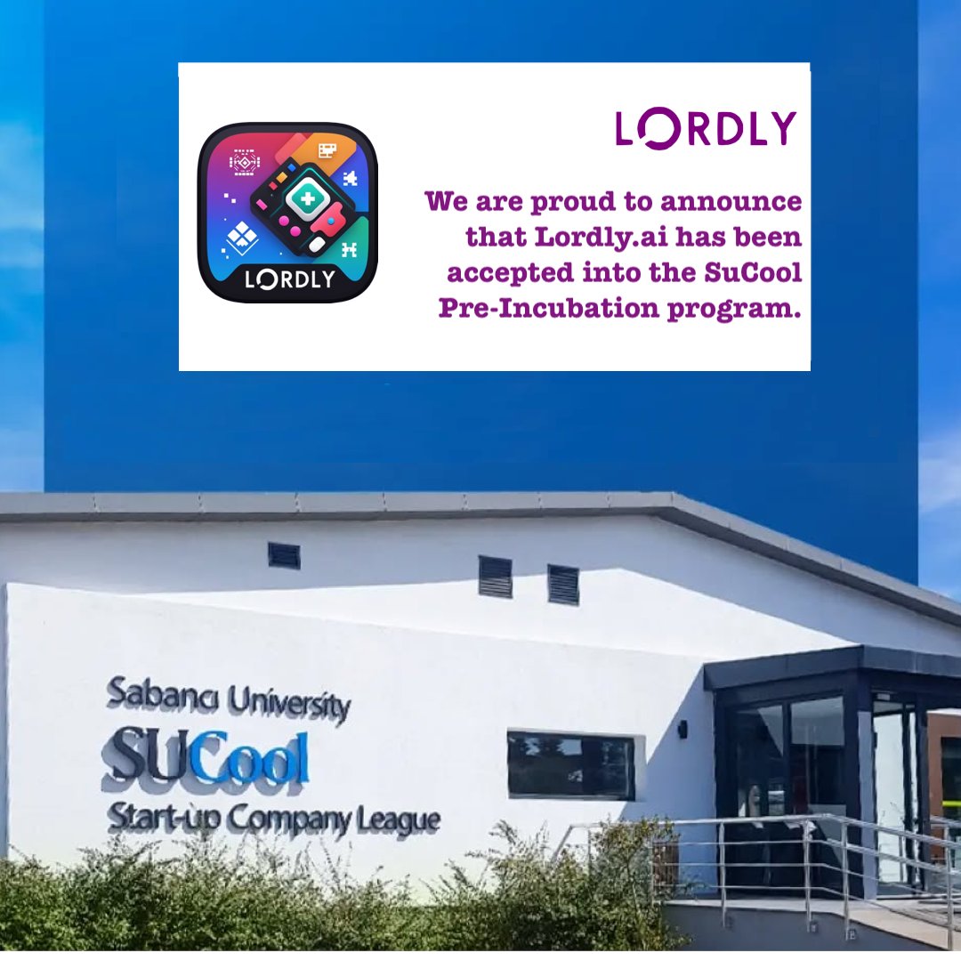 We are proud to announce that #LordlyAI has been accepted into the SuCool Pre-Incubation program.

#LordlyAI’nin SuCool Ön Kuluçka programına kabul edildiğini duyurmaktan gurur duyuyoruz.

#SUCool #PreIncubation #Startup #Entrepreneurship #StartupEcosystem #Tubitak