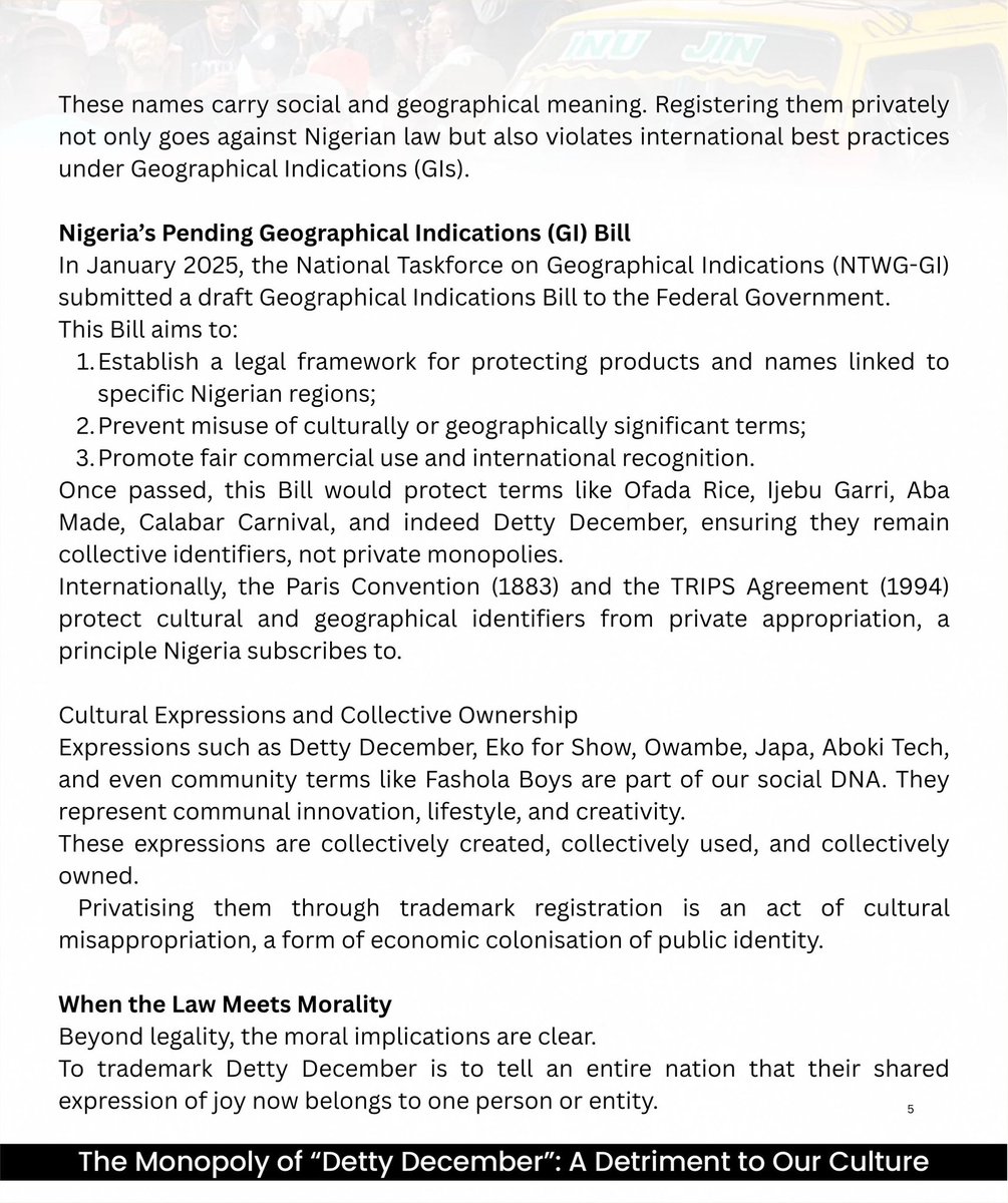 OptimistIBK's tweet image. It is also a reminder to legal practitioners and intellectual property professionals that our role goes beyond applying the law, we must also be custodians of our cultural heritage and defenders of systems that reflect our collective identity.
#dettydecember