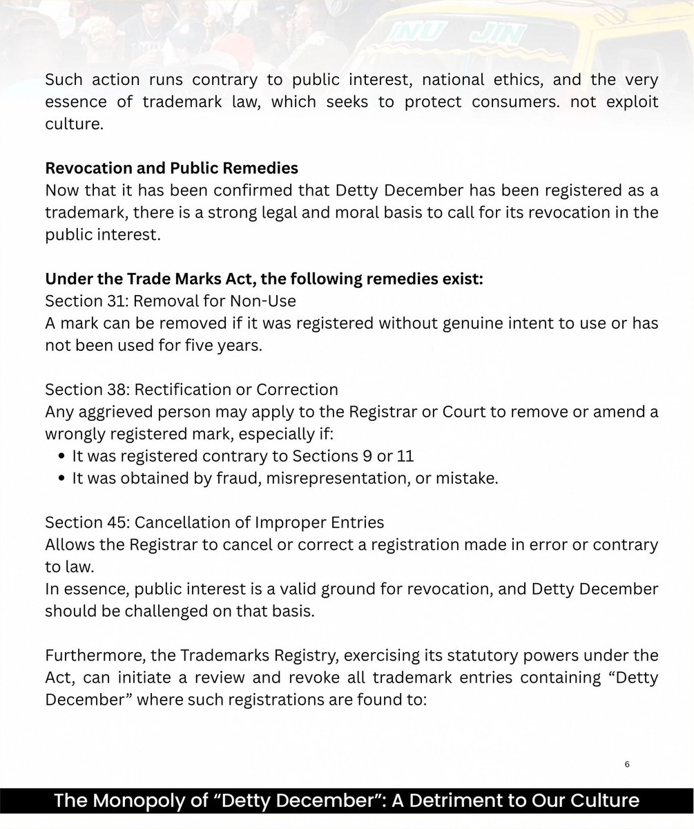 OptimistIBK's tweet image. It is also a reminder to legal practitioners and intellectual property professionals that our role goes beyond applying the law, we must also be custodians of our cultural heritage and defenders of systems that reflect our collective identity.
#dettydecember