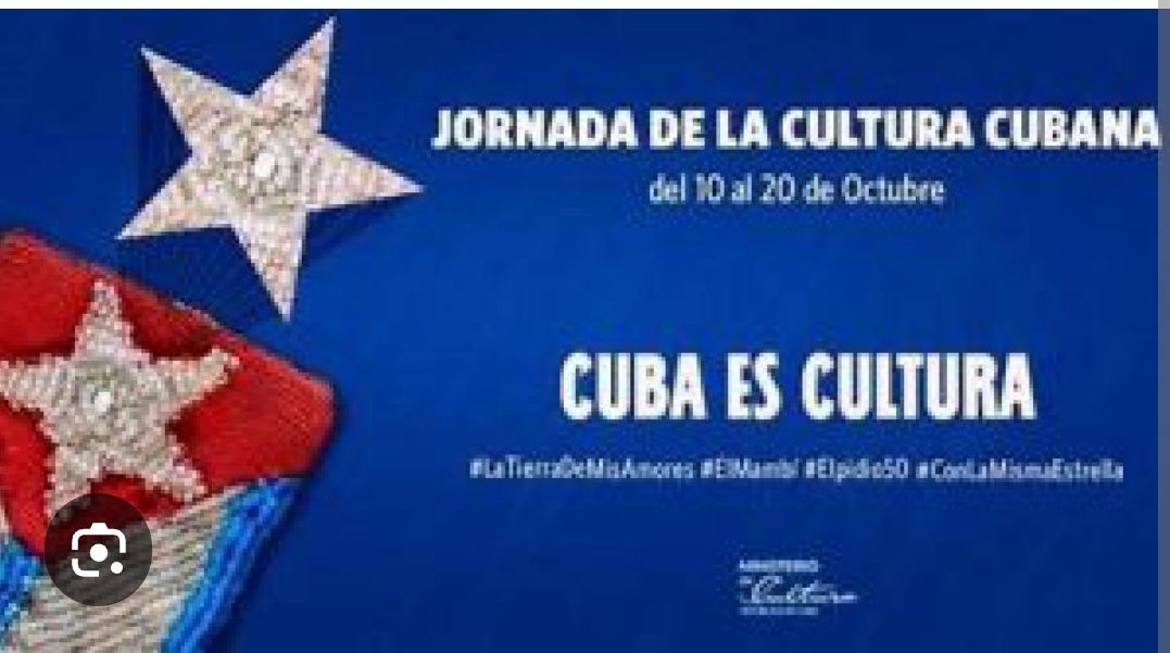 Feliz día de la cultura #cubana para este aguerrido y patriota pueblo de #Cuba y de #PinardelRío La Patria nos Contempla Orgullosa. #UnidosXCuba <a href="/citmacuba/">Ministerio de Ciencia, Tecnología y Medio Ambiente</a> <a href="/CitmaPinar/">Comunicadora CitmaPinar</a>