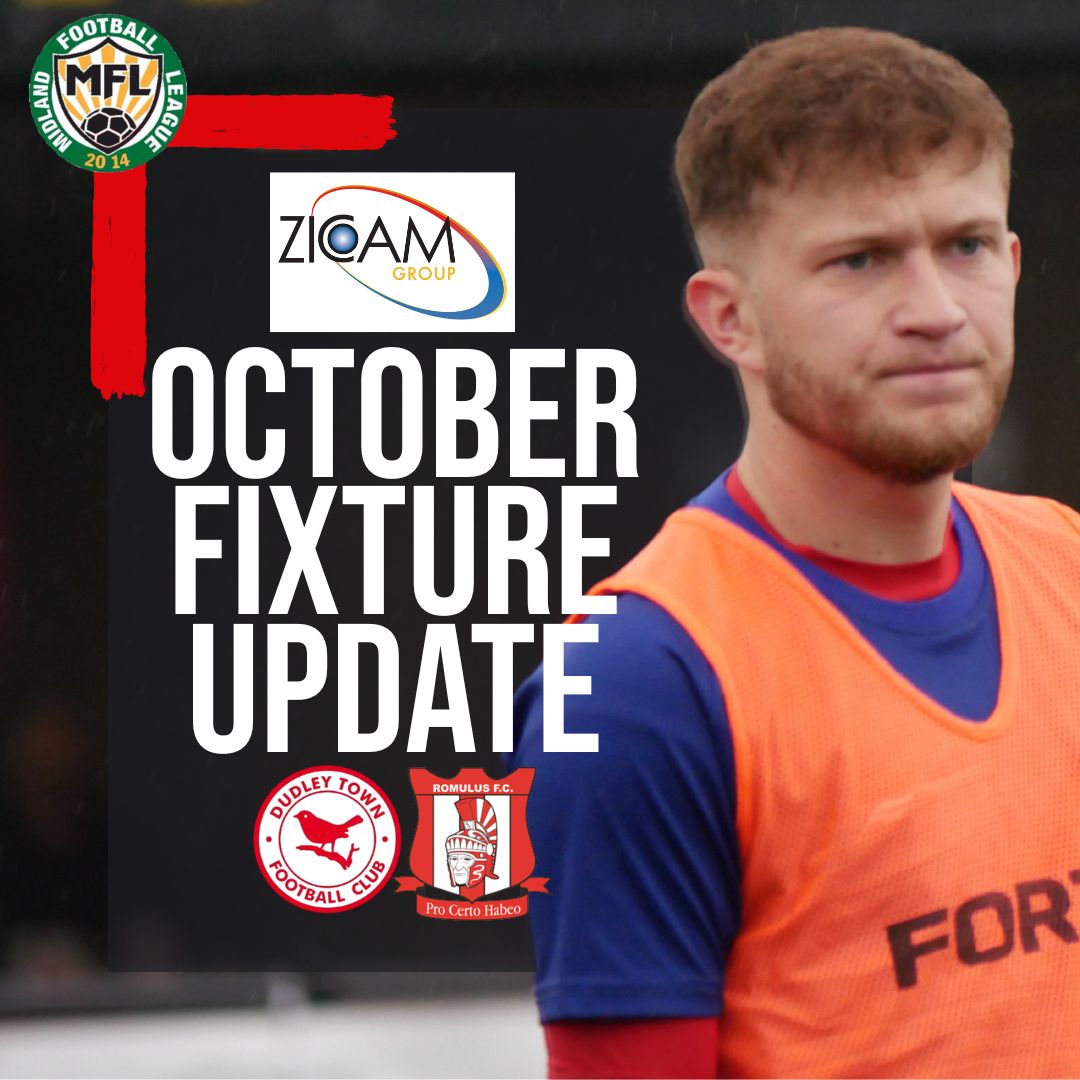 Due to our Second Round Proper FA Vase fixture against Sherwood Colliery, which is scheduled for Saturday 8th November, our previously scheduled league fixture against Romulus on that date will be rescheduled.

A new date for the fixture will be confirmed and communicated in due
