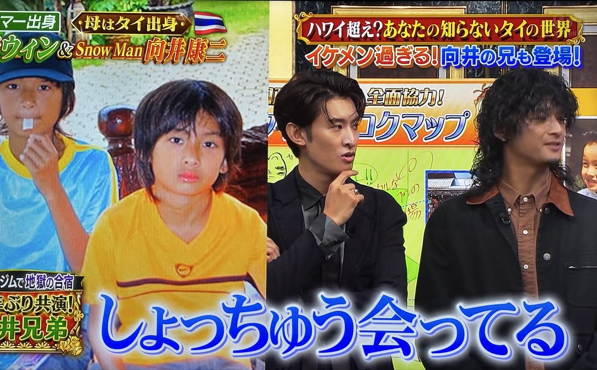ムエタイ向井ブラザーズ 15年振り😭😭😭😭 #しゃべくり #向井康二