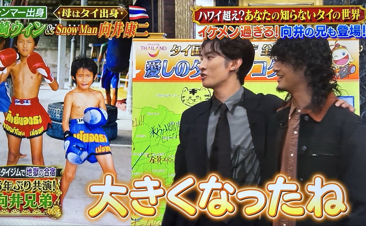 ムエタイ向井ブラザーズ 15年振り😭😭😭😭 #しゃべくり #向井康二