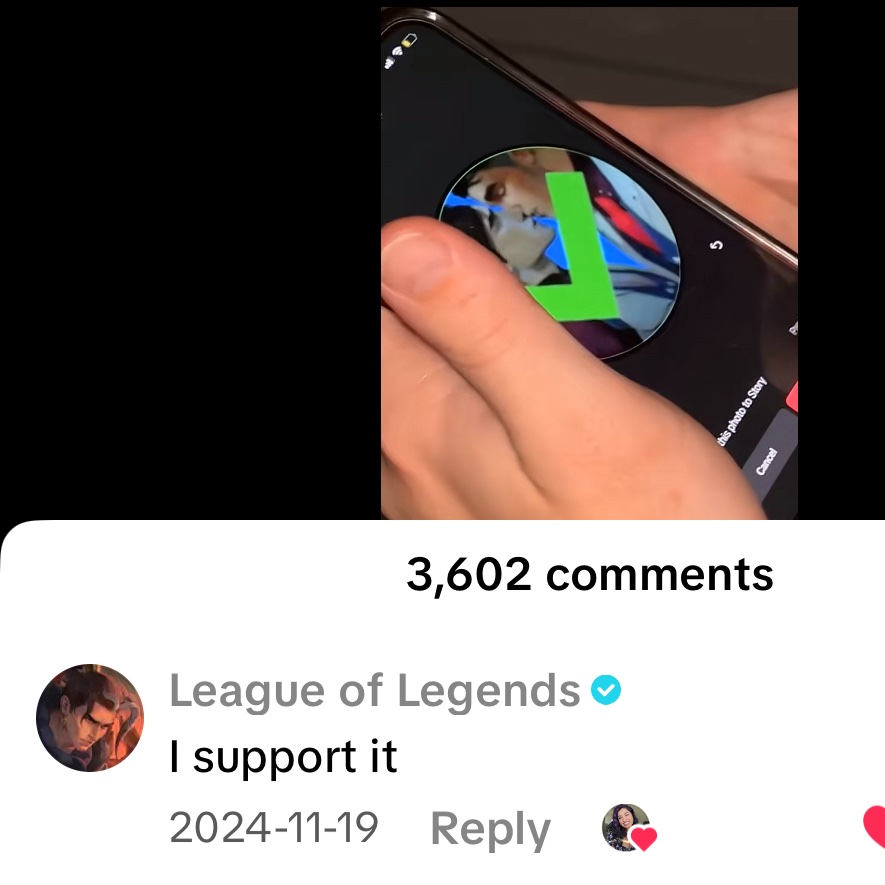 Not yet, but remember that official League of Legends account on TikTok supports it