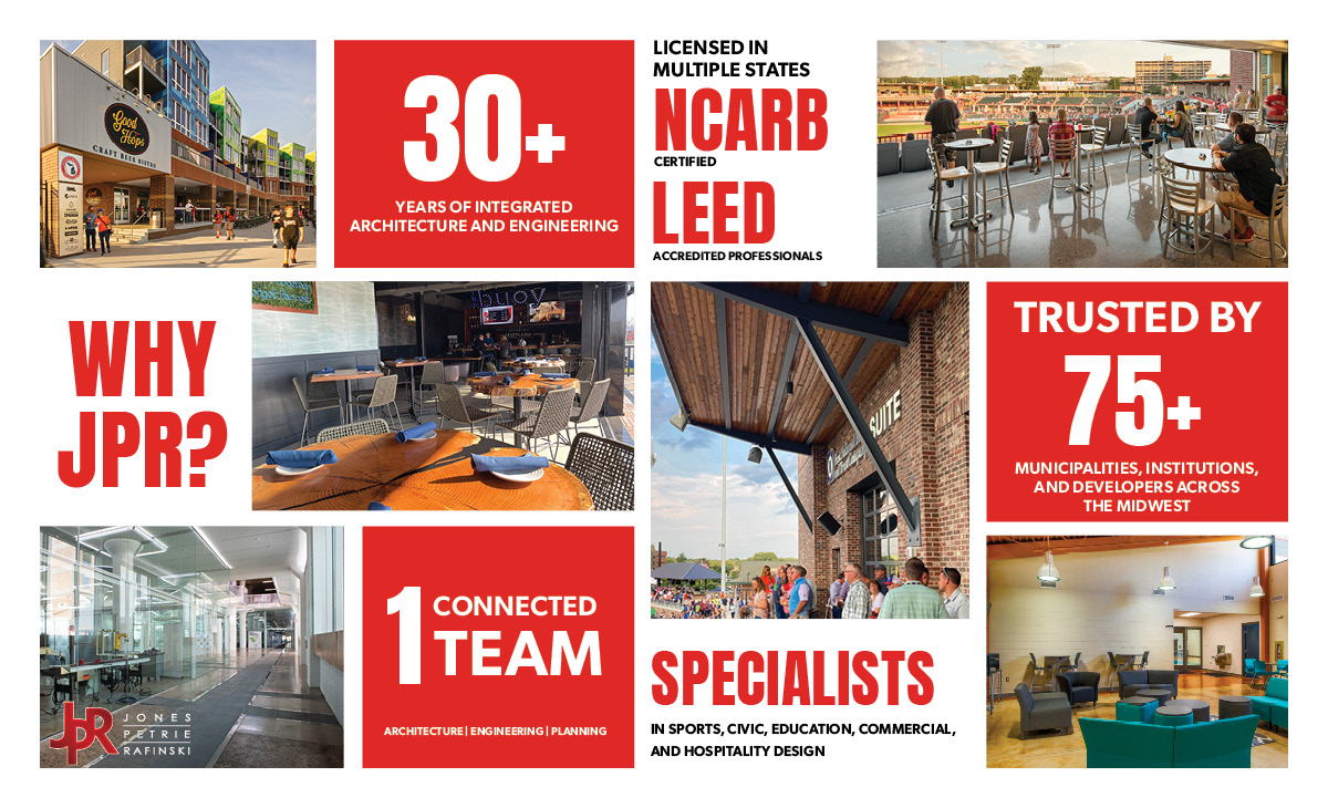 JPR1Source's tweet image. Why JPR? Because experience, trust, and teamwork set us apart. With 30+ years of integrated architecture and engineering, NCARB-certified expertise, and a portfolio trusted by 75+ municipalities and developers, we deliver design that performs. #DesignWithPurpose