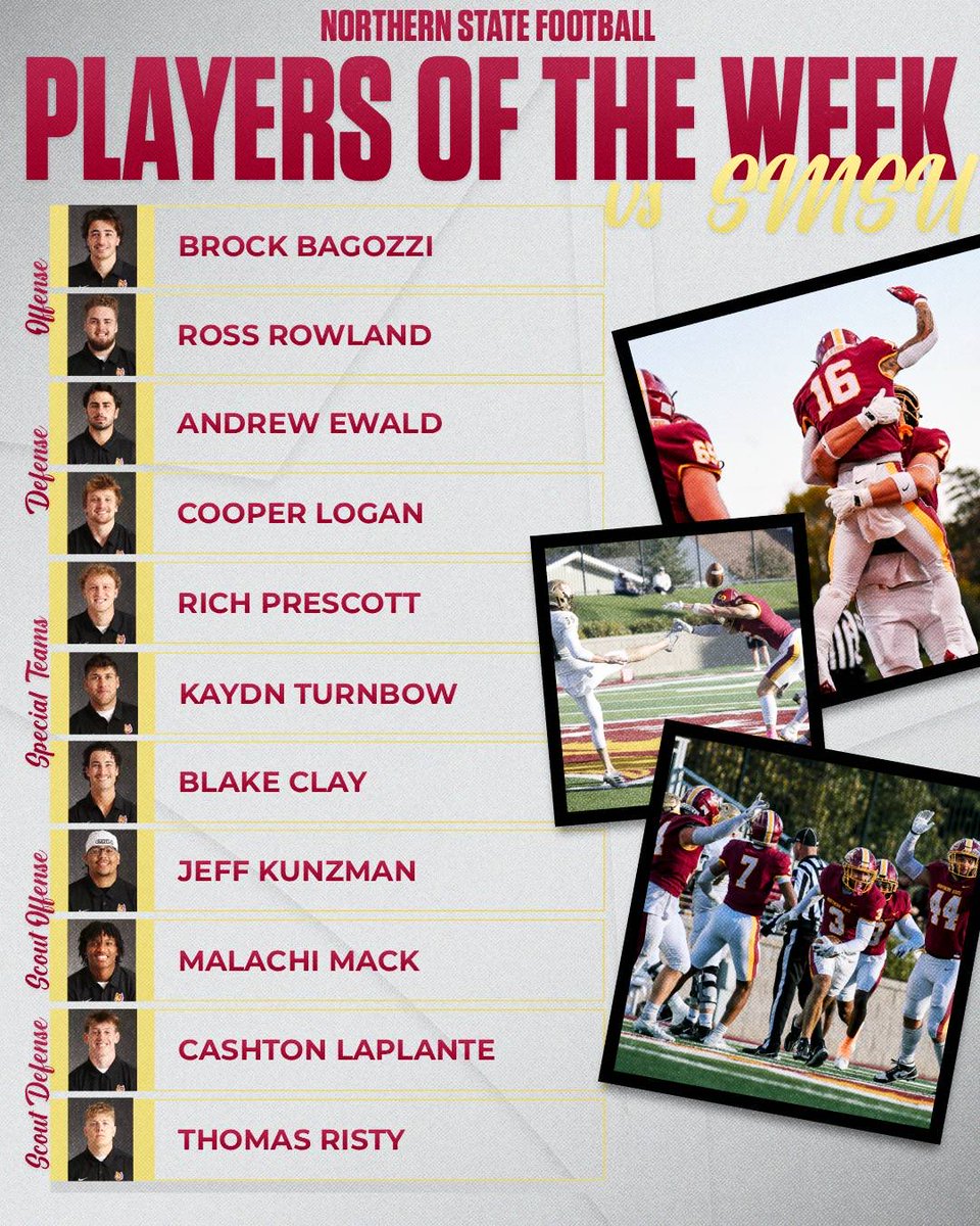 NSUWolves_FB's tweet image. Week 7 Players of the Game ‼️

#GoWolves #OurWay