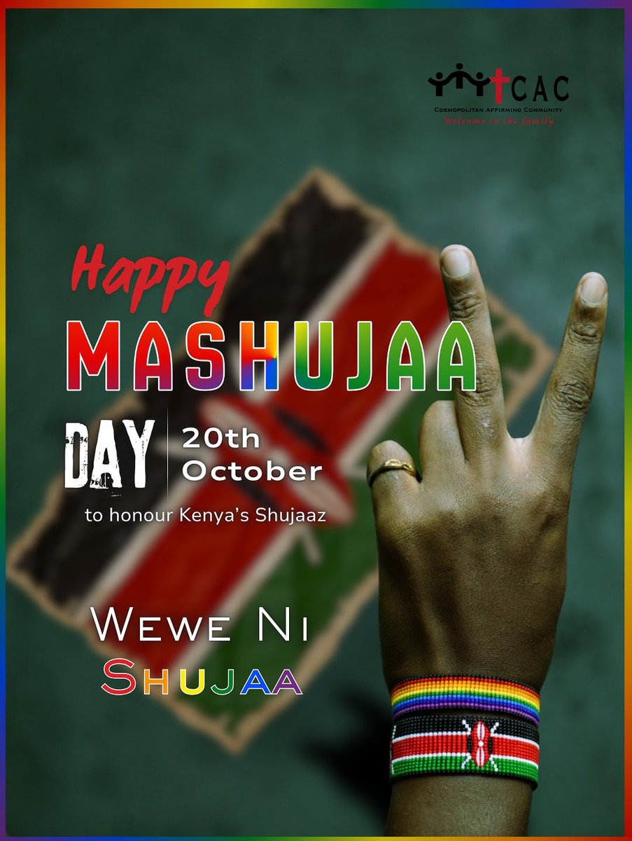CAC_Ke's tweet image. From us to you happy mashujaa day.

#mashujaaday #kenya #CosmopolitanAffirmingCommunity