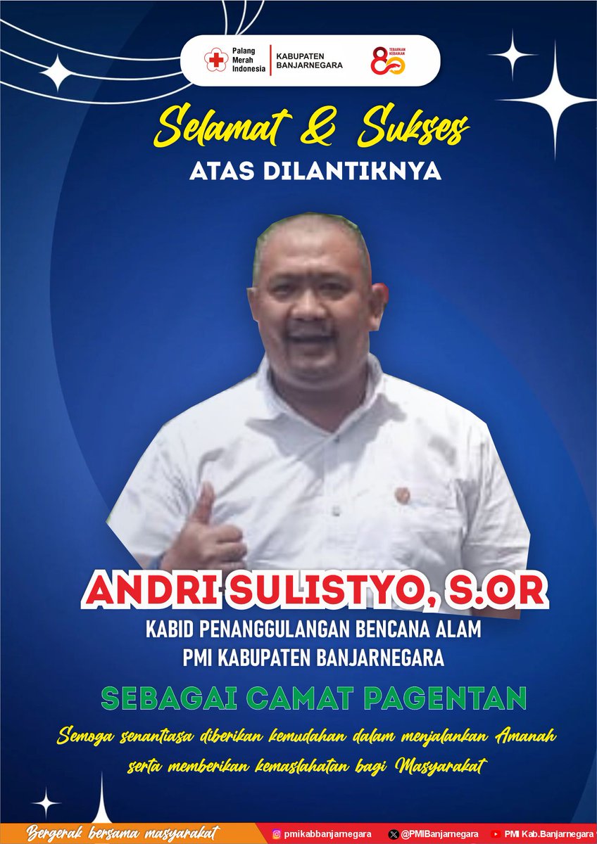 Selamat dan Sukses
Kumendan <a href="/andrikomplong/">Andri Sulistyo</a> 

Berkah &amp; Barokah