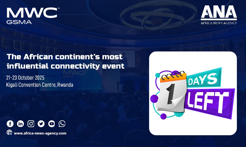 ANARwandaNews's tweet image. 🔥 “Tomorrow, digital Africa enters a new dimension. Ready for MWC Kigali 2025?”
@MWCHub #TechForGood #ANAMediaPartner #MWC @GSMAAfrica #Innovation #Tech #Africa #DigitalTransformation #Telecom #Rwanda #ANANews #SmartAfrica