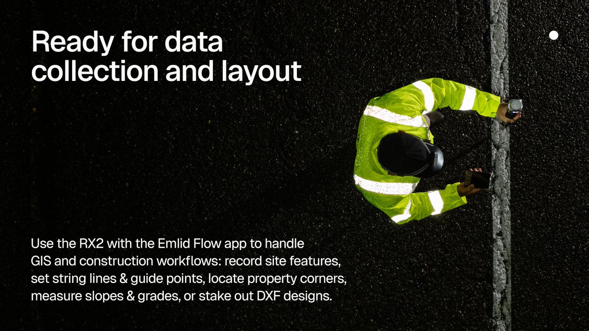 Not sure if your non-surveyor teams can handle surveying gear? Meet the Reach RX2—simple, powerful, and ready out of the box. Collect cm-accurate data in minutes with no fuss. Explore the RX2 capabilities on the pics below and pre-order today emlid.com/rx2features-x