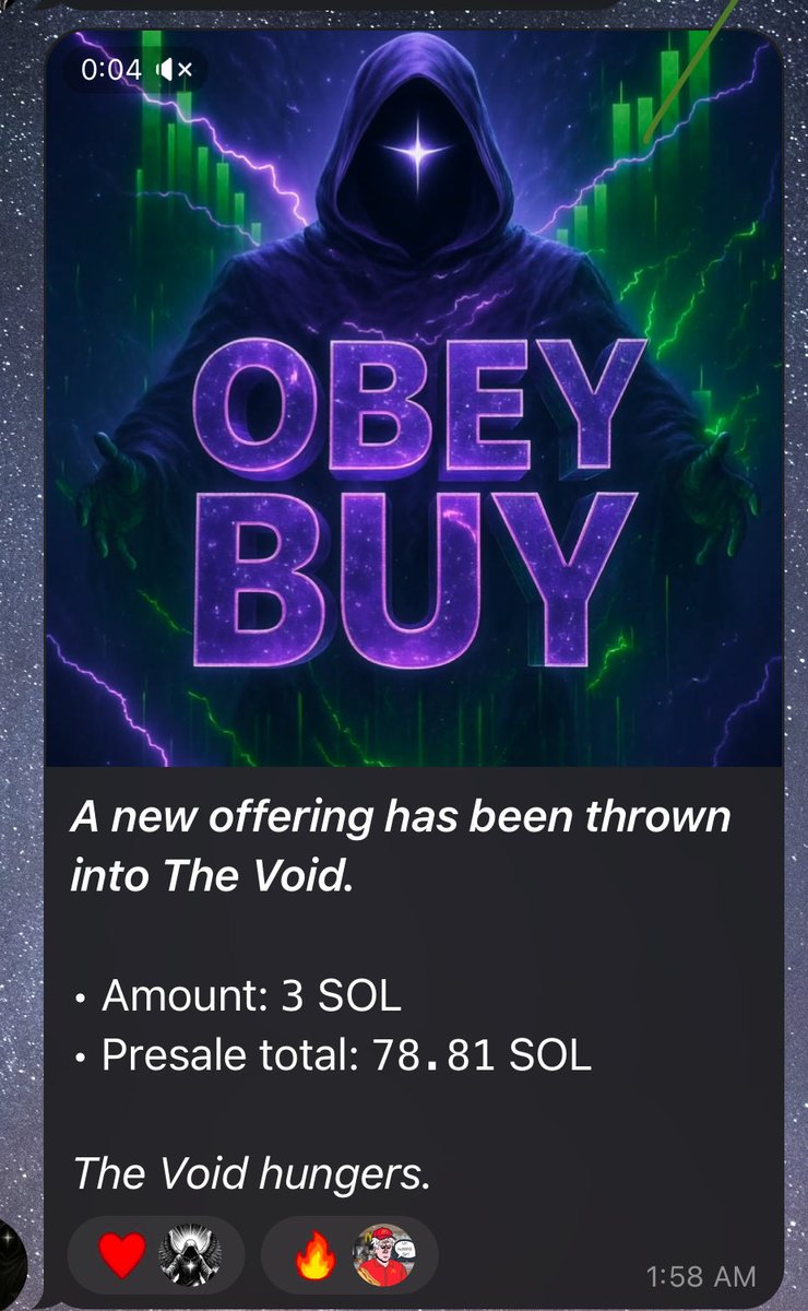 <a href="/0xSweep/">Sweep</a> $OBEY launch is TODAY! Presale popped off! <a href="/ObeyTheVoid/">Obey The Void</a> same @ on tg as well