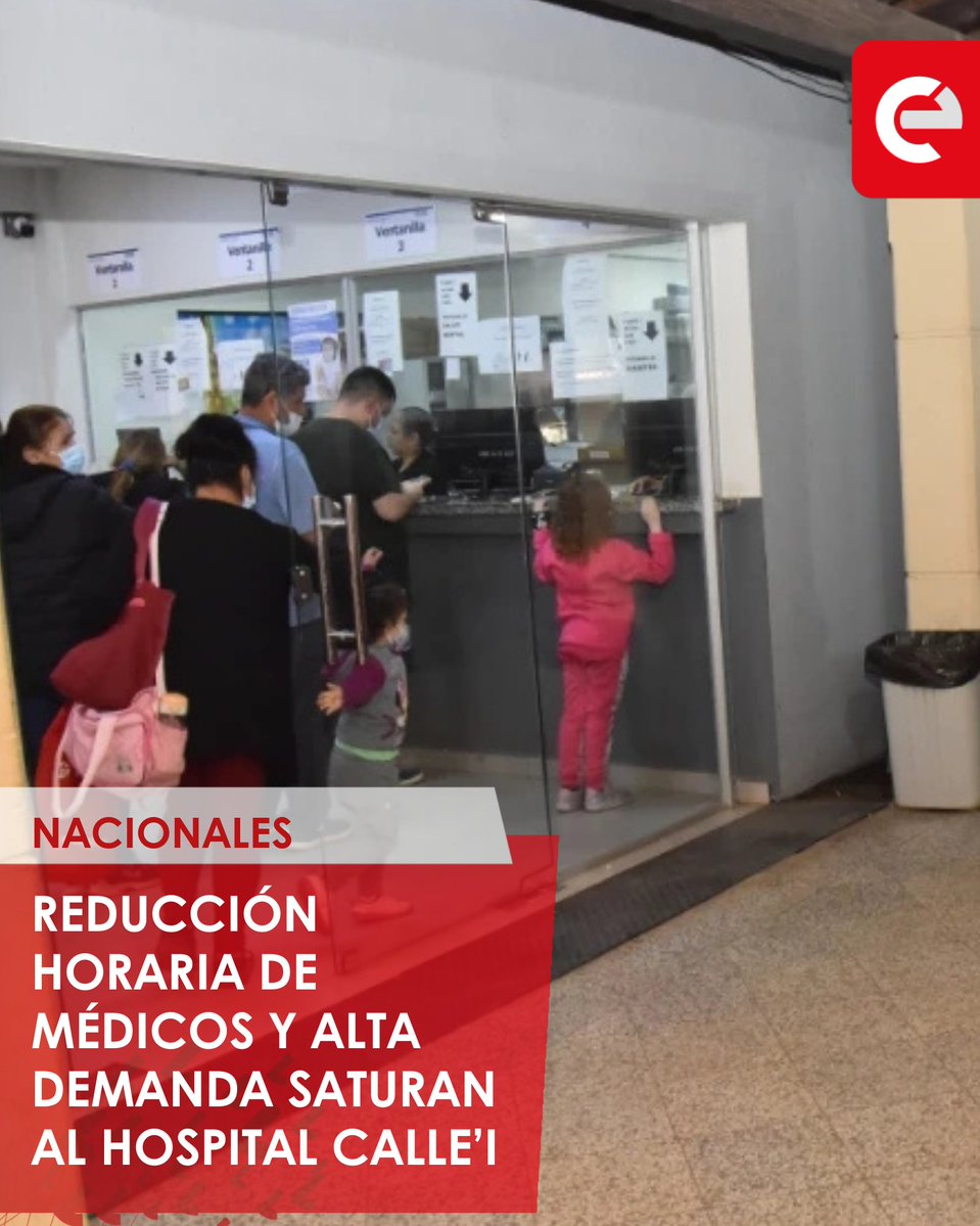canal_e_py's tweet image. 🏥🚨 El Hospital General de San Lorenzo Calle’i enfrenta una fuerte crisis en la atención debido a la combinación de alta demanda de pacientes y la reducción horaria de médicos, que pasó de 24 a 12 horas semanales en cumplimiento de la Ley 7137/2023.

👉 Según la directora, Dra.…
