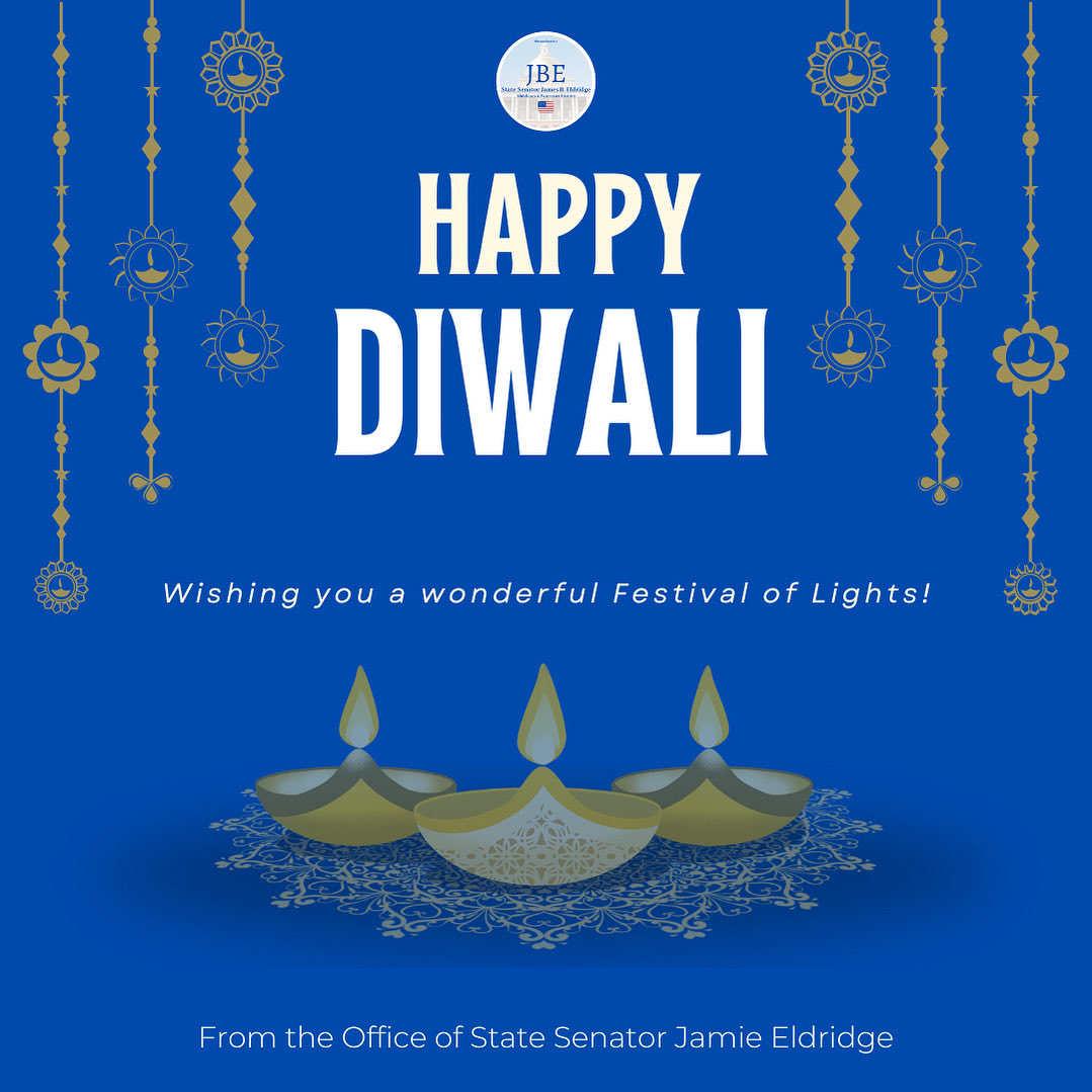 JamieEldridgeMA's tweet image. Happy #Diwali! I’m wishing the Indian community in my district, and Indian Americans across Massachusetts a wonderful Festival of Lights! It was fantastic to celebrate Diwali with so many constituents at DiwaliFest! Enjoy this time with family and friends!