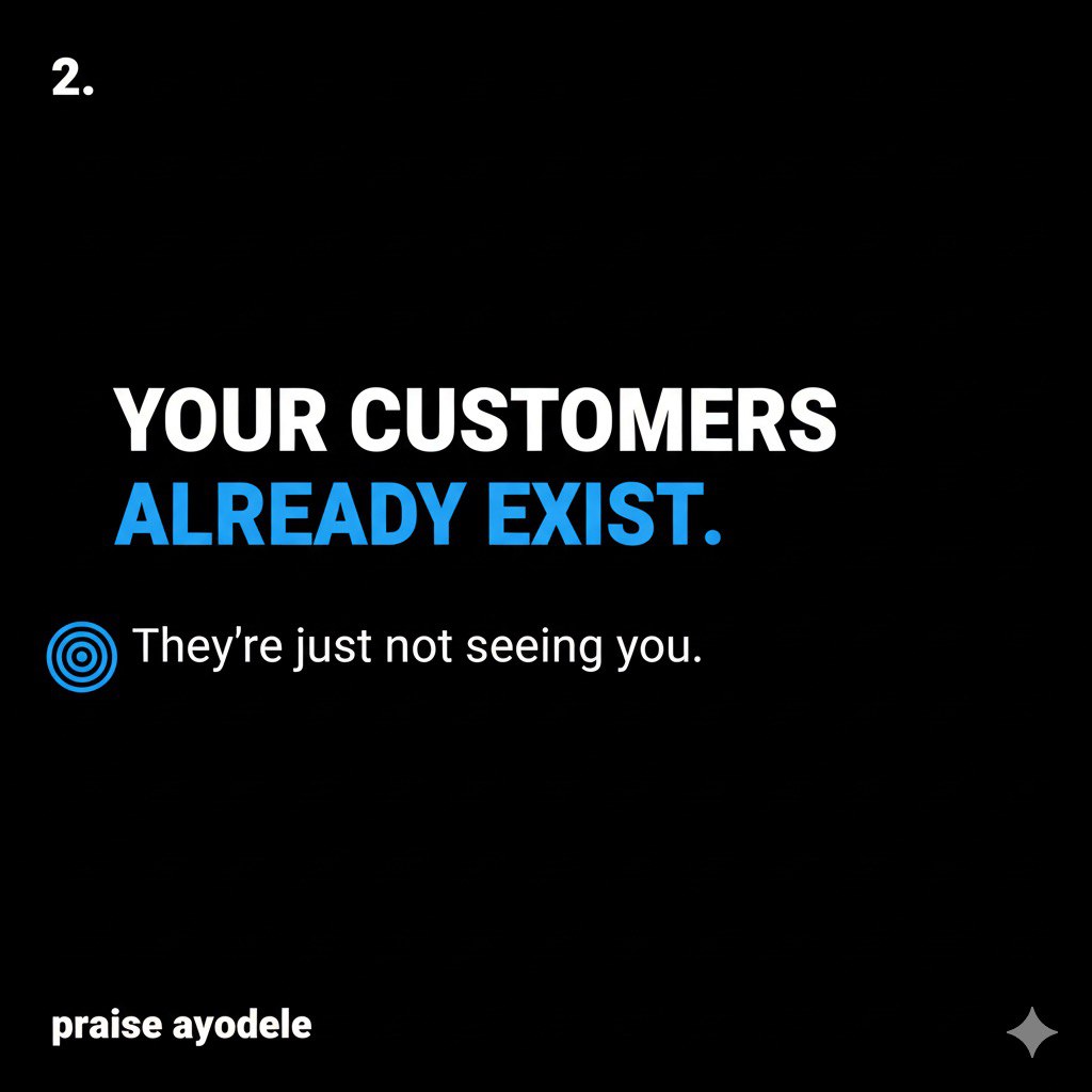 MrPraiseAyodele's tweet image. 🔥 Stop Screaming in Empty Rooms. Your Customers Are in a Different Room!

#Wetletters #Marketing #Targeting