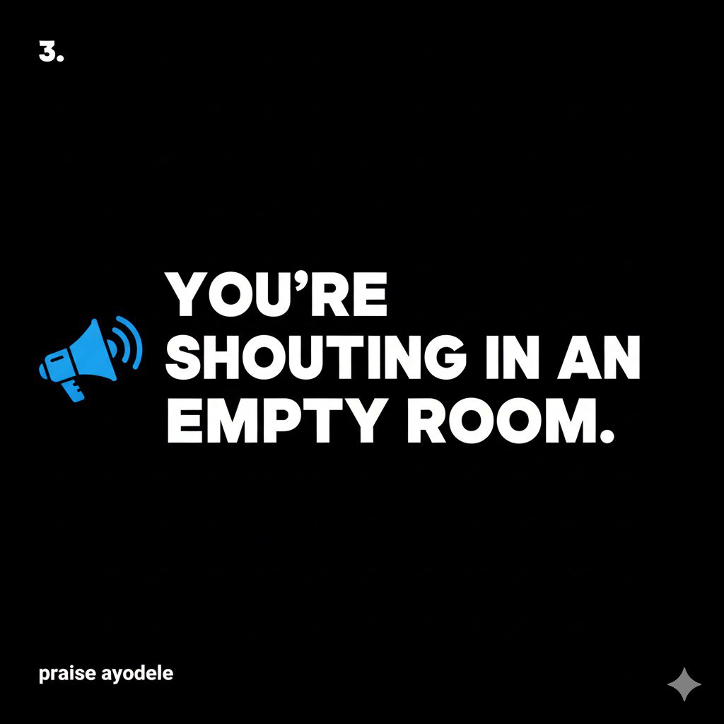 MrPraiseAyodele's tweet image. 🔥 Stop Screaming in Empty Rooms. Your Customers Are in a Different Room!

#Wetletters #Marketing #Targeting