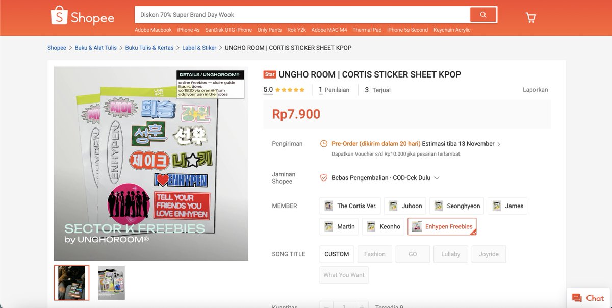 It's live now! ✴️🛜

shopee.co.id/UNGHO-ROOM-COR…