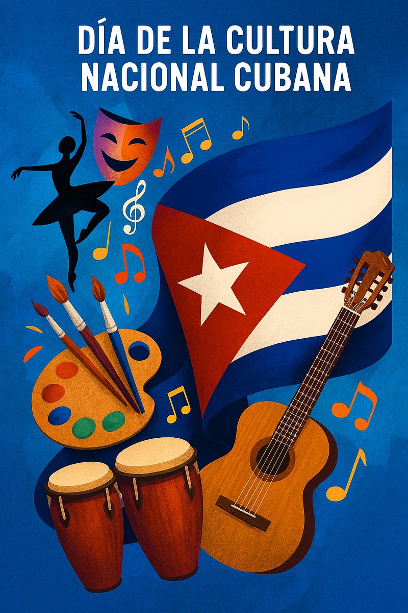 - 20 de octubre Día de la Cultura Nacional Cubana -
Rico "ajiaco" 🍲, una fusión de influencias africanas, españolas e indígenas, expresada en todas las artes.
✨Es un legado vivo que nos une, nos define y nos hace más libres. 
#CubaEsCultura <a href="/AntillaGran/">꧁🇨🇺Gran Antilla ꧂</a>