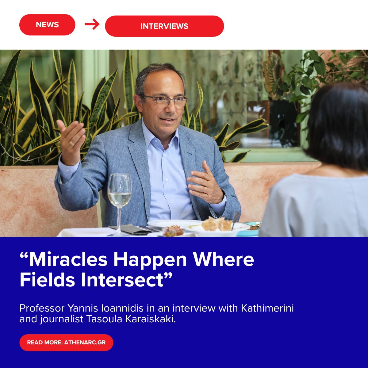 📄Prof. Yannis Ioannidis, President of <a href="/TheOfficialACM/">Association for Computing Machinery</a> &amp; former President of #AthenaRC, shares his journey from Constantinople to global science leadership in <a href="/Kathimerini_gr/">Η ΚΑΘΗΜΕΡΙΝΗ</a>. He reflects on interdisciplinarity, ethics &amp; the future of AI.
🔗bit.ly/4hgF442