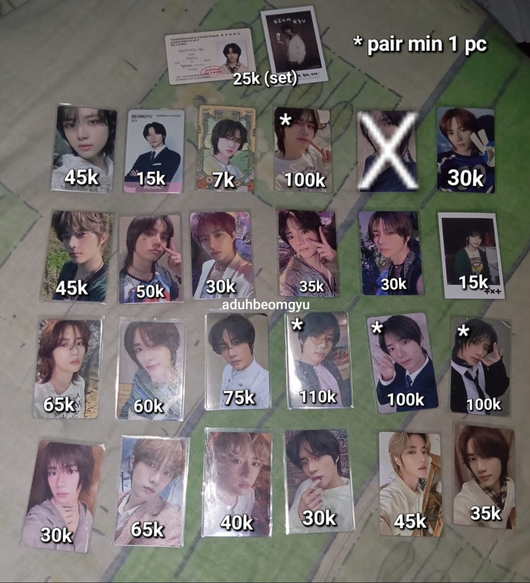 want to sell wts lfb pc txt soobin beomgyu

- dom bandung
- incl adm
- split pay only
- preferably take banyak

boleh nego tipis boleh dm aku 🥹🫶