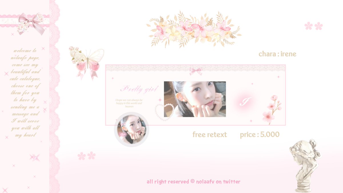 nolaafv's tweet image. help rt please, thank you ! 

 ˖  ་  ────  hAii everyone, aku ada FREE LAYOUT ready stok irene dan wonyoung di bawah ini  👰🏻  no retext yang bisa kamu claim sekarang juga lewat dm aku dan jangan lupa untuk shout out   ⋆    🎀     ٠ 

─ ৎ୭

#zonauang