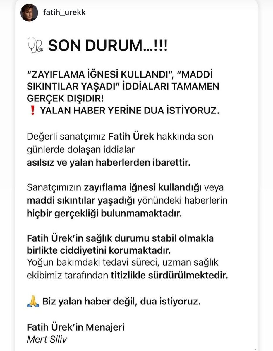 Yoğun bakımda yaşam mücadelesi veren biri için Şifalar dileyip geçmek bu kadar zor olmamalı ne ara bu kadar insanlıktan çıkıldı hayret.Acil şifalar diliyorum Allah yar ve yardımcısı olsun.