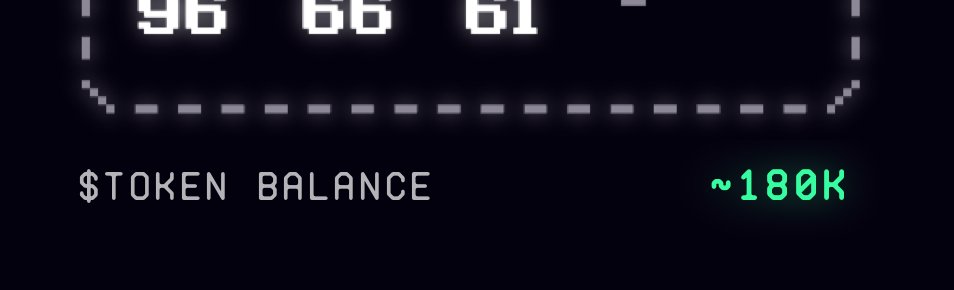 Working on some Token Bound Account features. Current approach is when you mint an NFT, the NFT gets minted a variable amount of $TOKEN based on rarity (stats). Gotcha is you gotta burn the NFT to unlock $TOKEN. Just working on the SVG rendering now.