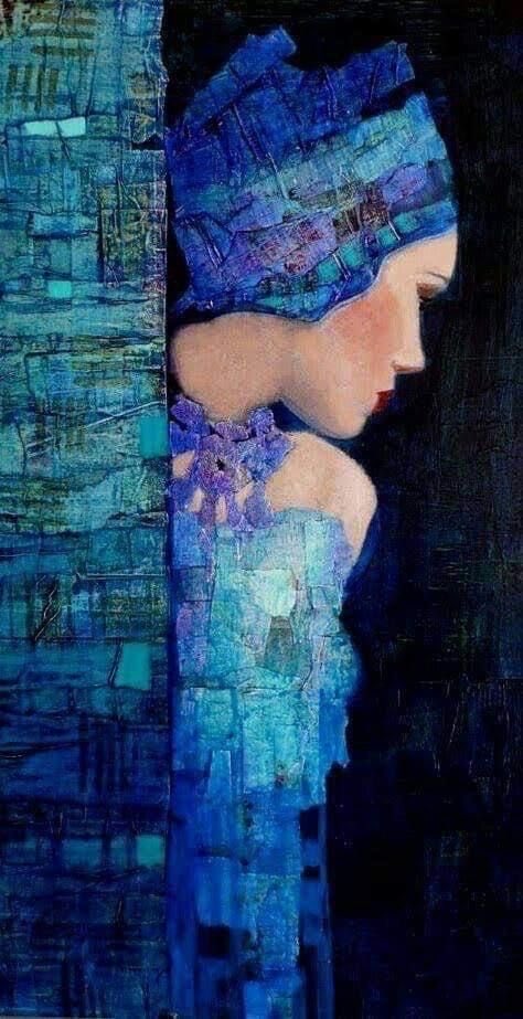 Gitana1369877's tweet photo. "Richard Burlet (French, 1957) Woman in blue" https://t.co/JOSOyT6A3A