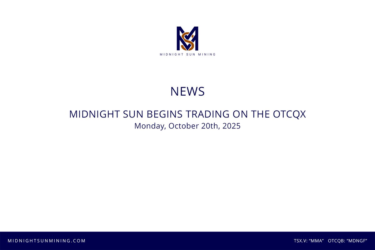 Midnight Sun Mining (TSXV: MMA) (OTC: MDNGF) tweet media