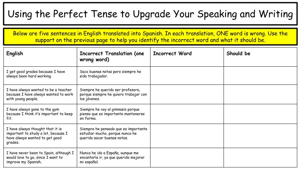 RobbieFarr2's tweet image. Last year, I placed a heavy focus on mastery of the perfect tense with a  group of Y11 students who achieved highly. Activities such as these were really instrumental in this process. Free download:

tes.com/teaching-resou…

#mfl #mfltwitterati #edutwitter #gcsespanish