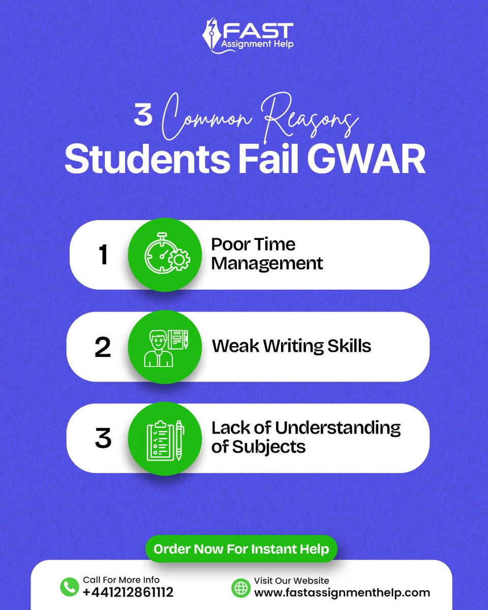 fastassignmenth's tweet image. You donโt fail GWAR because youโre not smart.
You fail because small mistakes pile up fast. ๐ฌ
Poor timing. Weak structure. Unclear ideas.
Every studentโs been there โ and thatโs okay.
Fix the small stuff before it hurts your grades.
#EssayWriting #StudentLife