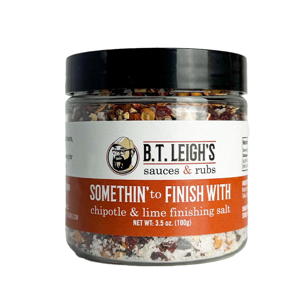 Introducing our newest way to finish strong - Somethin’ to Finish With - gourmet finishing salts!

These small-batch finishing salts add that final pop of flavor, aroma, and crunch right before you serve.

Grab yours online at btleighs.com/salts