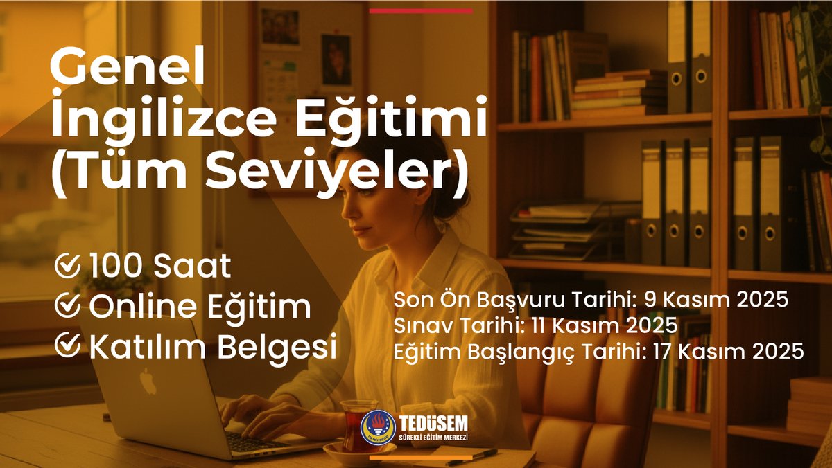 Yeni bir dil, yeni bir dünya 💯
Uzman eğitim kadromuz eşliğinde hazırlanan her seviyeye uygun eğitimlerimiz ile eksiklerinizi tamamlayın.
Detaylı bilgi için:
sem.tedu.edu.tr
0(538) 035 88 71