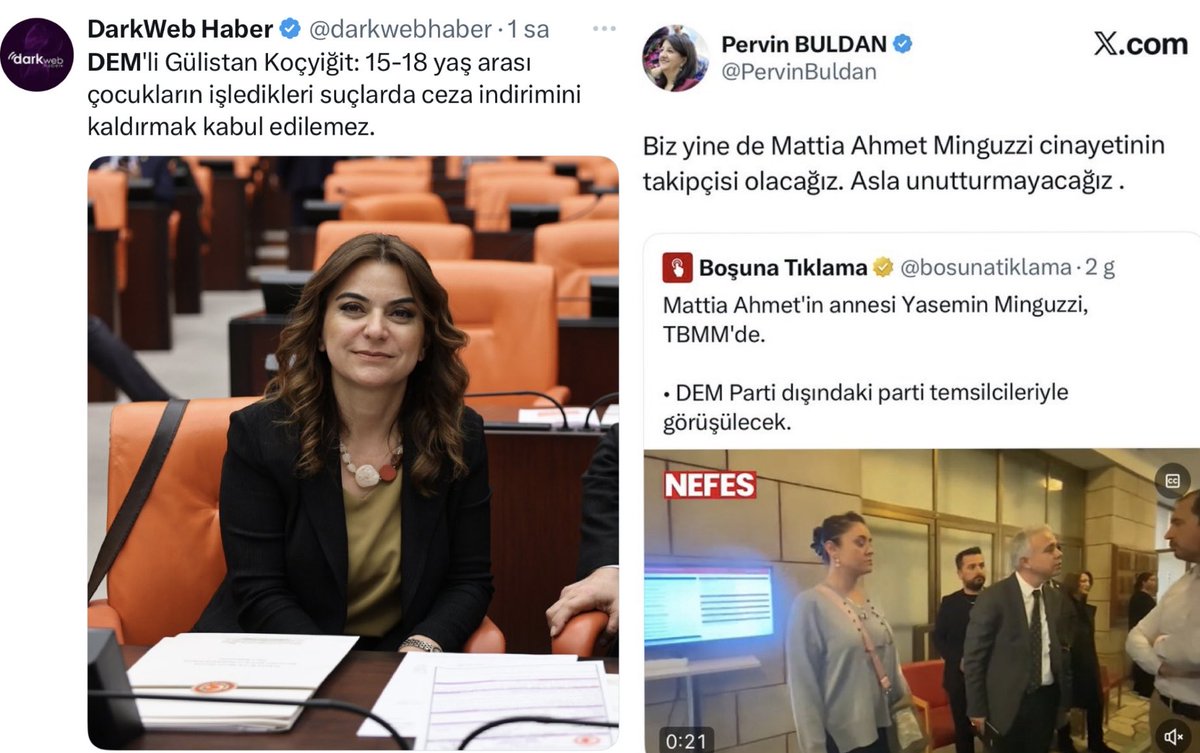 Biri Milletvekili olduğunu hatırlayıp Ahmet’in davasının takipçisi olucaz diyo diğeri ertesi gün katilleri koruyo. DEM sen önce çocuk yetiştirmeyi öğren!

#AhmetMinguzzi #KırkKalemiHakimBey
