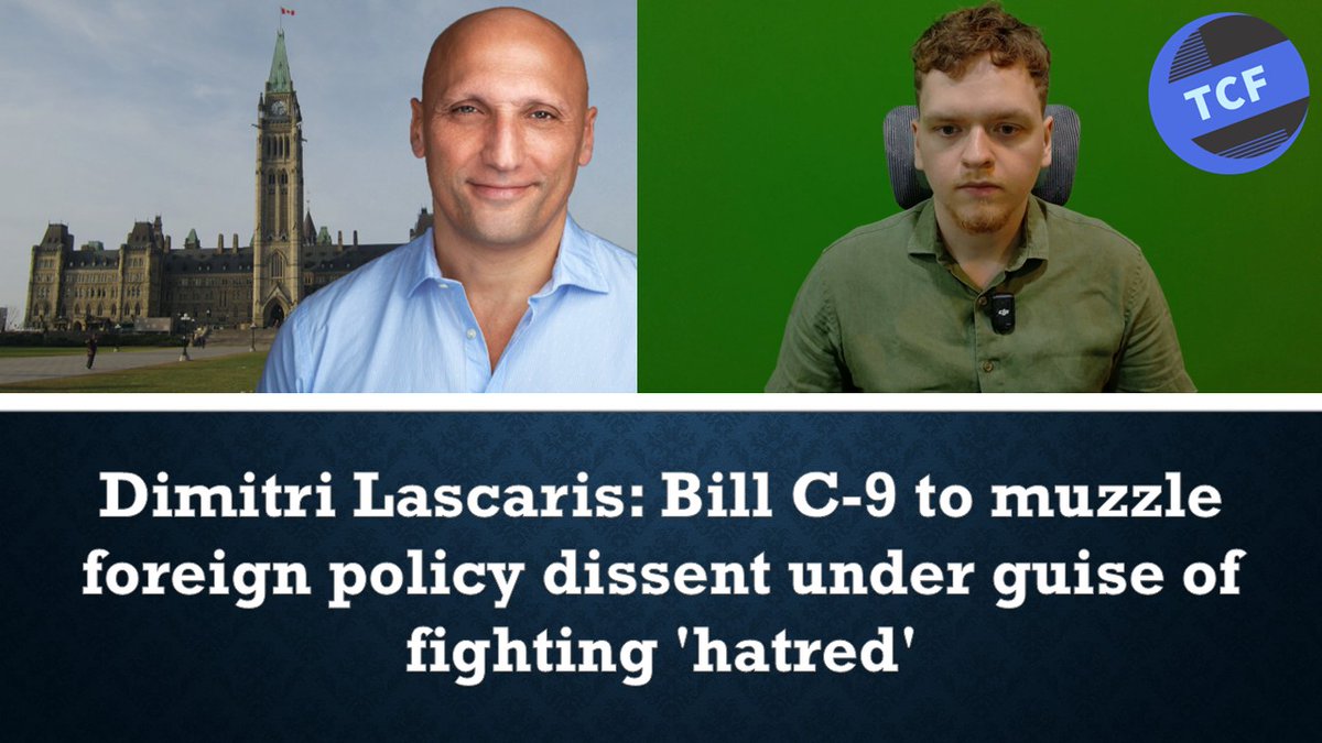 Interview: Bill C-9 to muzzle foreign policy dissent under guise of fighting 'hatred' 

To explore this dangerous piece of proposed legislation, we spoke with <a href="/dimitrilascaris/">Dimitri Lascaris</a>.

Watch 👇 
youtu.be/tegONt9Qqk8
