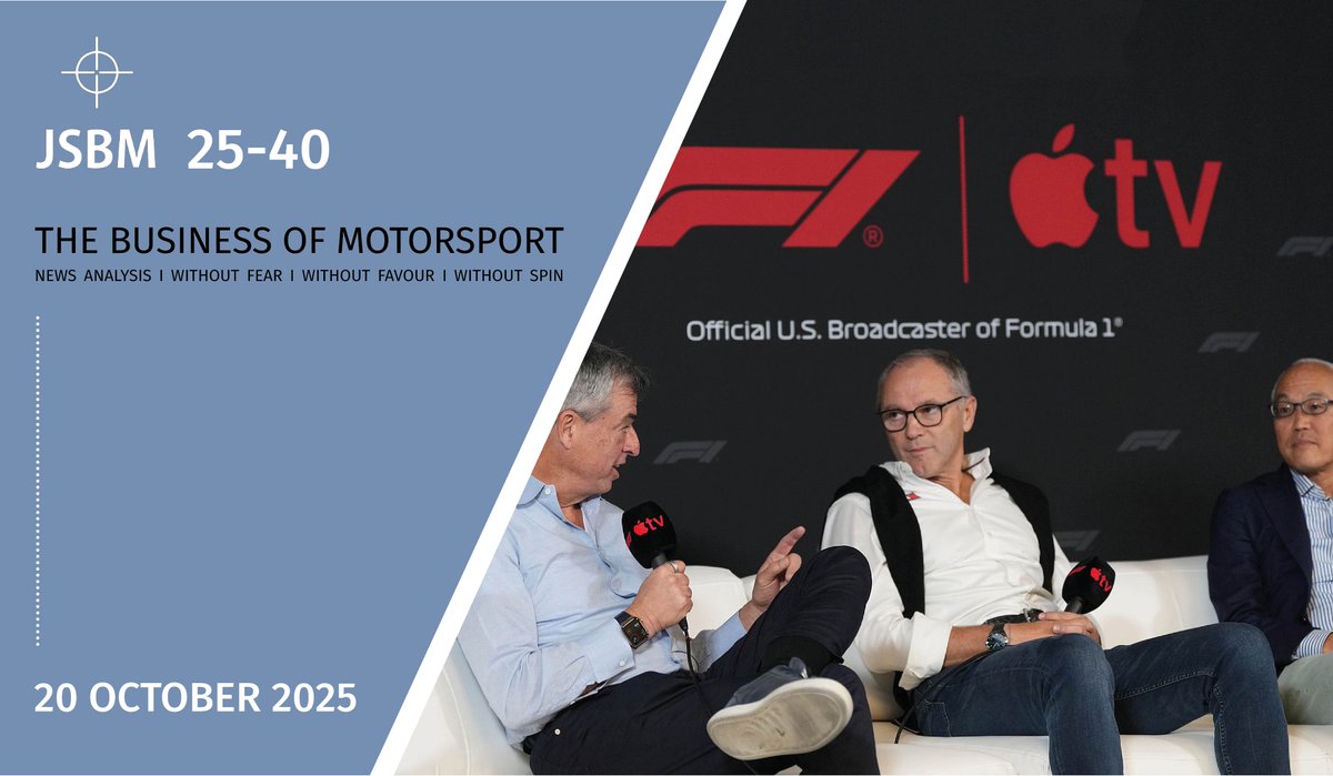 [THIS WEEK - 𝟮𝟬 𝗢𝗰𝘁𝗼𝗯𝗲𝗿 𝟮𝟬𝟮𝟱]   Issue 2⃣5⃣-4⃣0⃣ 

🔹<a href="/Apple/">Apple</a> and <a href="/F1/">Formula 1</a>   
🔹Mayer on the attack <a href="/fia/">FIA</a>   
🔹A strange business <a href="/fia/">FIA</a>   
🔹Cost cap politics #F1 #FIA   
🔹Russell and Kimi again <a href="/MercedesAMGF1/">Mercedes-AMG PETRONAS F1 Team</a> 
🔹The #USGP renews   <a href="/COTA/">Circuit of The Americas</a>   
🔹Rumours in Italy <a href="/ScuderiaFerrari/">Scuderia Ferrari HP</a>