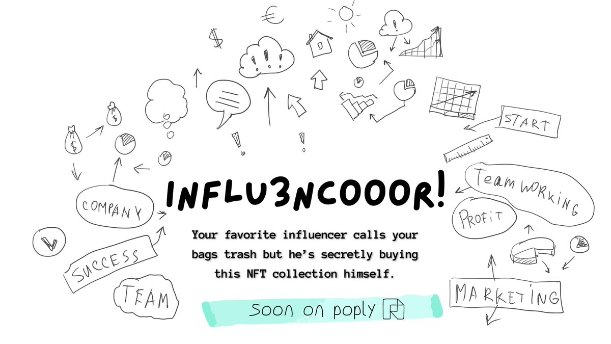 poply_xyz's tweet image. INFLU3NCOORS soon on Poply!
Your favorite influencer is already stacking, even if they won’t admit it.
Art reveal soon (it’s ugly), but the benefits? not ugly.
You wish you get one if you know who is behind it.
The collection chooses you.
🔲 Get WL:
Like, Qoute, Wallet
