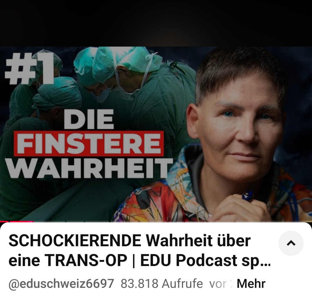 youtu.be/EPdURio4edE?si…
Diesen Podcast habe ich gemacht, weil in der aktuellen Trans-Debatte das kritische Hinschauen fehlt. Gemeinsam mit der EDU Schweiz – die den Mut hat, dieses Minenfeld zu betreten – will ich weder Transitionen pauschal verurteilen noch missionieren. Es geht