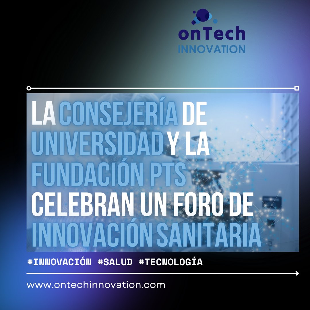 onTech Innovation (@ontech_innova) on Twitter photo ⚕️ La <a href="/UniversidadAnd/">Consejería Universidad, Investigación e Innovación</a>, en colaboración con <a href="/FundacionPTS/">Fundación PTS (Parque Tecnológico de la Salud)</a>, celebra este miércoles un Foro de Emprendimiento para conectar a profesionales, empresas e instituciones del ámbito de la innovación en el sector sanitario
📝 Las plazas son limitadas. ¡Apúntate! grupomainjobs.com/foro-salud-gra… ⚕️ La <a href="/UniversidadAnd/">Consejería Universidad, Investigación e Innovación</a>, en colaboración con <a href="/FundacionPTS/">Fundación PTS (Parque Tecnológico de la Salud)</a>, celebra este miércoles un Foro de Emprendimiento para conectar a profesionales, empresas e instituciones del ámbito de la innovación en el sector sanitario
📝 Las plazas son limitadas. ¡Apúntate! grupomainjobs.com/foro-salud-gra…