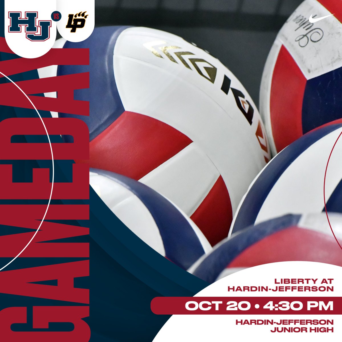 Junior High volleyball takes center stage today as our Lady Hawks host Liberty. #WeFlyTogether 

🏐: vs Liberty
📍: Hardin-Jefferson 
⌚️: 4:30 pm 
🎟️: gofan.co/event/5086045?…