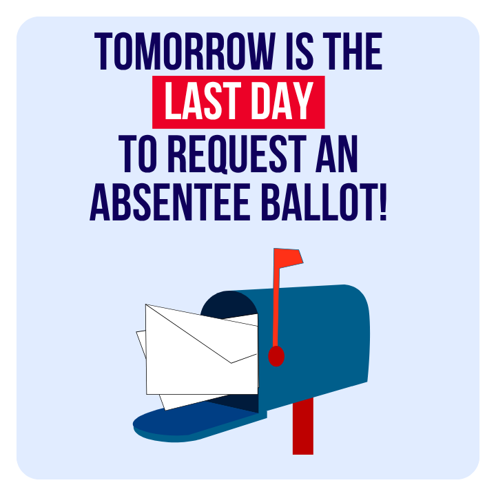 Tomorrow is the last day to request your absentee ballot!  Remember, voted ballots are due back in our office by 7:30 pm on Election Day, November 4. bit.ly/4eNUYQR
#brunsco #votebymail #municipalelection