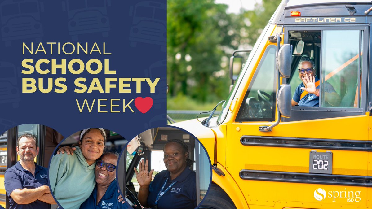 SpringISD's tweet image. From the first stop to the last, our bus drivers keep students safe every day. 🚍 This week, we highlight school bus safety and thank our drivers for the vital role they play in education. @SISD_CoA
