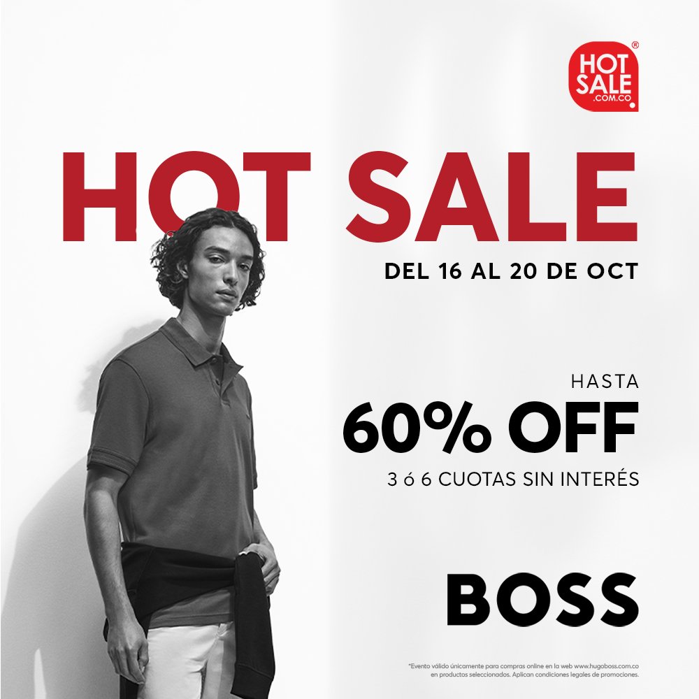Descubrí la oportunidad de acceder al confort y la elegancia de BOSS. Aprovecha hasta 60% OFF en productos seleccionados. ¡No te pierdas este evento único! hubs.la/Q03PfLDS0