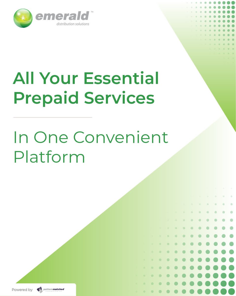 patternmatched's tweet image. Emerald™ is directly integrated to all Major MNOs in South Africa and can likewise, be integrated to other MNOs in other territories like we are in various African Territories.
Learn more by visiting our website: patternmatched.com/products/emera….
#connected #distributedsystems #PMT
