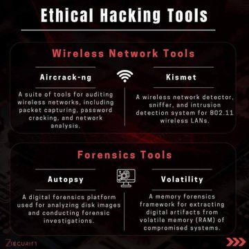 INTERNETTACTIC's tweet image. ⚔️Ethical Hacking Tools by Category
🔹Wireless Network Tools
🔹Forensics Tools
🔹Exploitation Frameworks
🔹Web Application Testing Tools
🔹Network Scanning and Enumeration
🔹Vulnerability Assessment Tools
