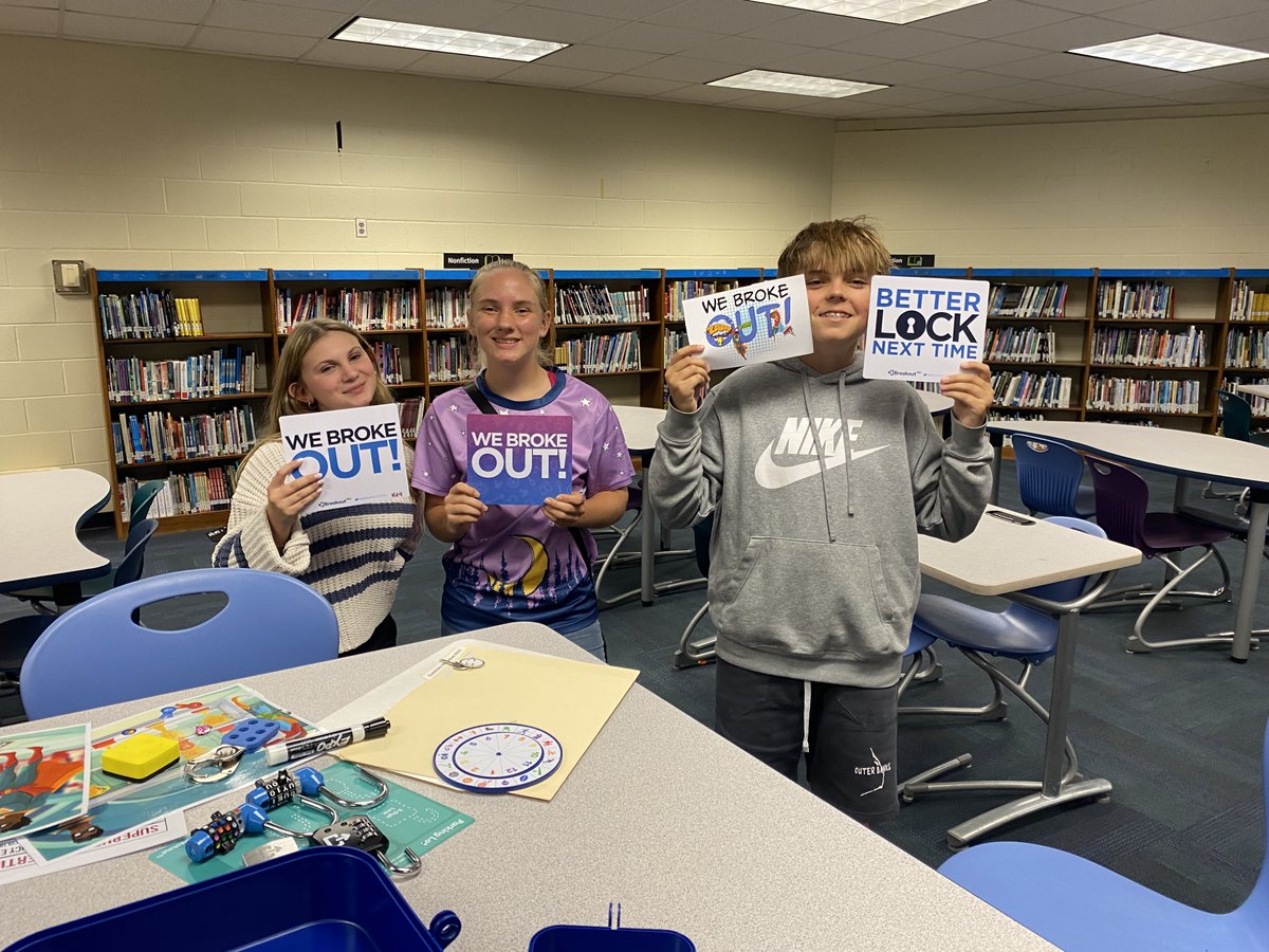PiedmontMSNC's tweet photo. 8th graders tackled a superhero-themed BreakoutEDU with Ms. Cachine and Mrs. Williams, mastering conflict resolution and problem-solving! 💪 How do you use collaboration in learning? #EngagedInExcellence #PDMSPanthers @AGHoulihan @UCPSNC https://t.co/JFfAWOICU1