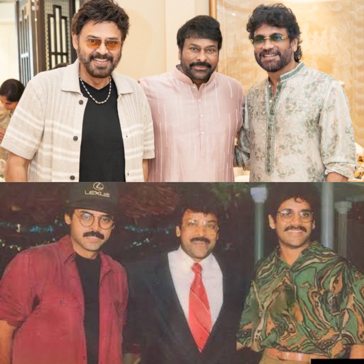 Chiruholic (@chiruholicc) on Twitter photo Friends forever ❤️
Pillar's of TFI 💪
MEGASTAR #Chiranjeevi
KING <a href="/iamnagarjuna/">Nagarjuna Akkineni</a>
VICTORY <a href="/VenkyMama/">Venkatesh Daggubati</a>
Boss #Chiranjeevi #ManaShankaraVaraPrasadGaru
#MegastarChiranjeevi Friends forever ❤️
Pillar's of TFI 💪
MEGASTAR #Chiranjeevi
KING <a href="/iamnagarjuna/">Nagarjuna Akkineni</a>
VICTORY <a href="/VenkyMama/">Venkatesh Daggubati</a>
Boss #Chiranjeevi #ManaShankaraVaraPrasadGaru
#MegastarChiranjeevi