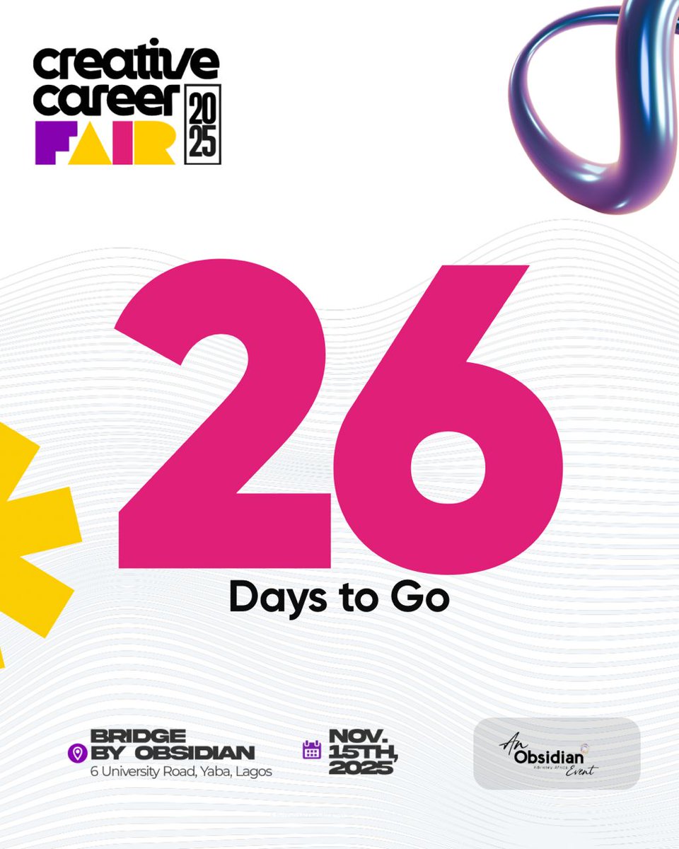 26 days to go.
26 days till businesses meet the talent they’ve been searching for.
26 days till creatives walk in and walk out with opportunities.

The Creative Career Fair is where brands find their people, and people find their place.

📍 No. 6 University Road, by University